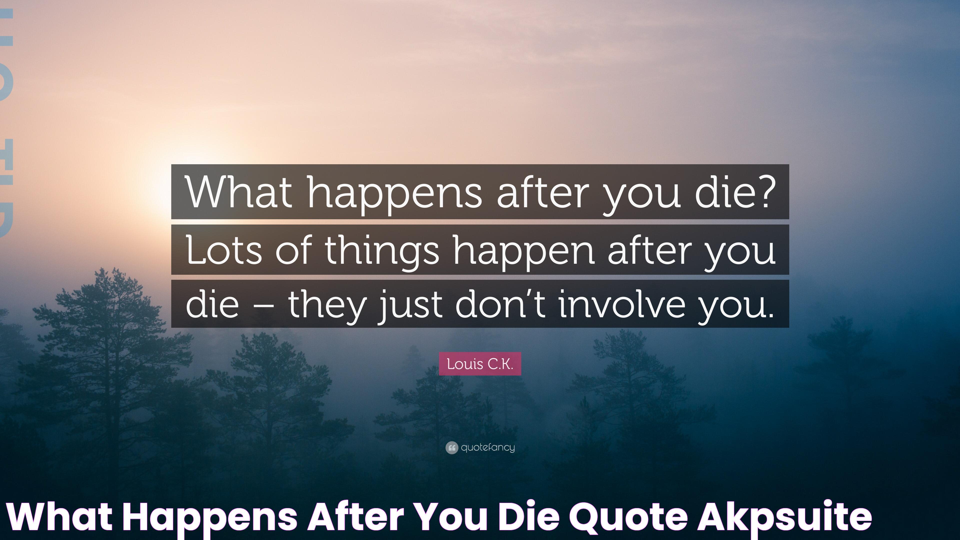 Life&rsquo;s Ultimate Mystery: What Happens After U Die?